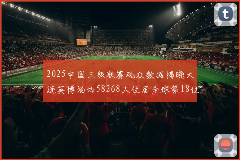 2025中国三级联赛观众数据揭晓大连英博场均58268人位居全球第18位